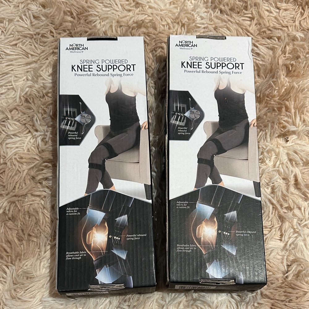 Spring Powered Knee Support - Black - Picture 3 of 6